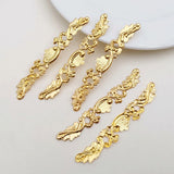 30 Pcs Metal Filigree Flowers Slice Bookmark Charms Pendant