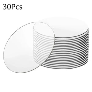 30 Pcs 40mm Clear Acrylic Round Sheets 0.08 Inch Thickness Panel for DIY Crafts