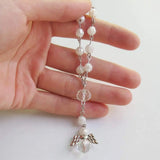 30 Pcs Baptism Rosary Beads Mini Rosaries Angel w/ Organza Bags