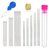 30 Pcs Beading Needles Set with Big Eye and Straight Needles for Easy Threading