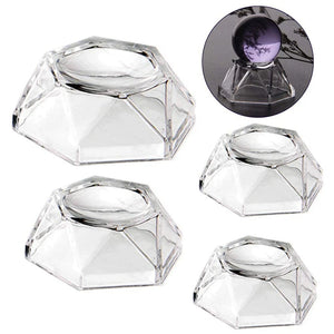 30 Pcs Clear Acrylic Ball Stand Display Base for Golf Balls Crystal Ceramic