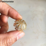 30 Pcs Large Filigree Brass Bead Caps,20mm Bowl Shape Bead Cap With Hole