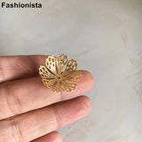 30 Pcs Large Filigree Brass Bead Caps,20mm Bowl Shape Bead Cap With Hole