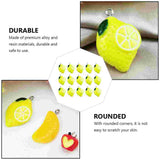 30 Pcs Lemon Shape Pendants for Jewelry Making