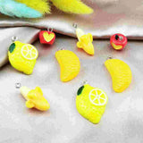 30 Pcs Lemon Shape Pendants for Jewelry Making
