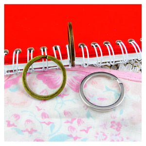 30 Pcs Antique Bronze Key Ring For Keychain DIY Jewelry