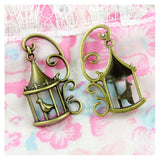 30 Pcs/Lot Antique Bronze Birdcage Charms Pendant Jewelry Making Diy Craft