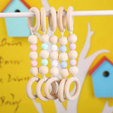 30 Pcs Natural Wood Rings 60Mm for DIY Craft Ring Pendant Jewelry Making