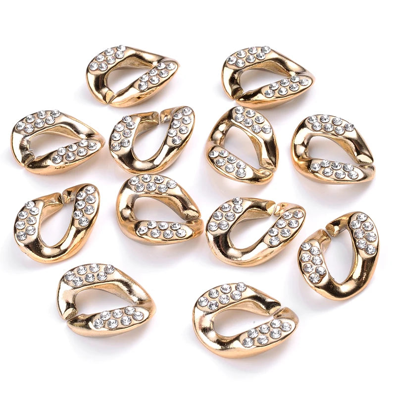 30 Pcs Twisted Chains Link & Charm Acrylic Spacer Beads Jewelry Making Kit