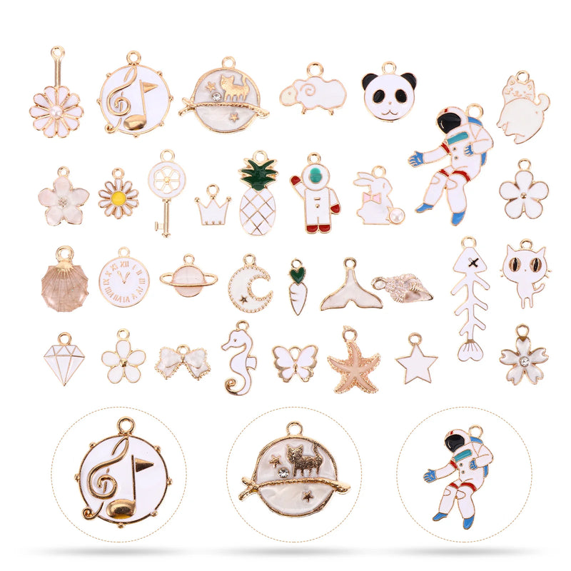 30 Pcs Unique Adorable DIY Earring Pendants Jewelry Making Supplies