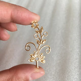 30 Pcs Raw Brass Branch Flowers Leaf Charms Filigree Embellishment
