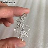 30 Pcs Raw Brass Branch Flowers Leaf Charms Filigree Embellishment
