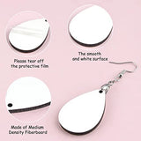 30 Pcs Sublimation Blank Earrings Teardrop Heat Transfer Unfinished Earrings