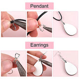 30 Pcs Sublimation Blank Earrings Teardrop Heat Transfer Unfinished Earrings