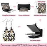 30 Pcs Teardrop Sublimation Blank Earrings Heat Transfer Printing