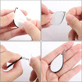 30 Pcs Sublimation Earring Blanks with Hooks, Rings