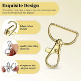 30 Pcs Swivel Clasps Keychain Clip Hooks 3 Colors Lobster Claw Clasps