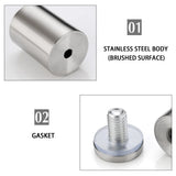 30 Pcs 12x22mm Stainless Steel Glass Holder Sign Mounting