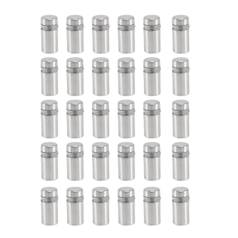 30 Pcs 12x22mm Stainless Steel Glass Holder Sign Mounting