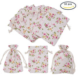 30 Linen Drawstring Gift Bag Candy Jewelry Wedding