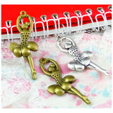 30 Pcs 51.2*20.5MM Vintage Ballet Girl Pendant Charms