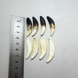 30 Multicolor Natural Bone Beads Pendants For DIY Jewelry Making 35-39mm