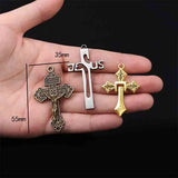 30-Piece Neo-Catholic Cross Pendant Charm