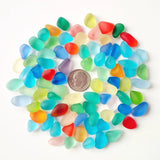 30 Sea Glass Beads for Jewelry Making, Middle Size