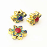 30pcs 12.5x17.5mm Copper Flower Beads Charms DIY Jewelry Findings