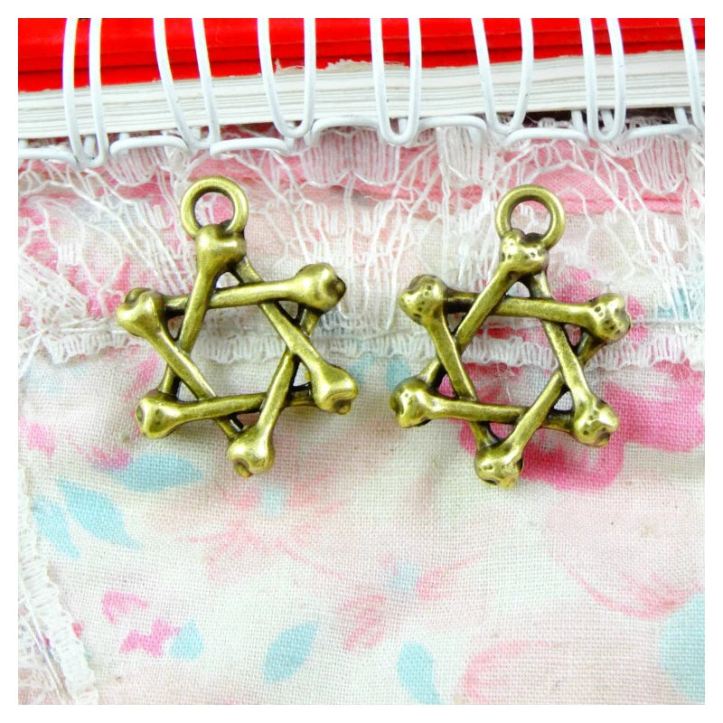 30 Pcs 19.5*25MM Star Charm Pendant DIY Jewelry Findings Accessories