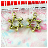30 Pcs 19.5*25MM Star Charm Pendant DIY Jewelry Findings Accessories