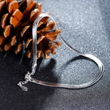 30% Silver Plated Ladies Anklet Female Jewelry Women Summer Gift