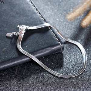 30% Silver Plated Ladies Anklet Female Jewelry Women Summer Gift