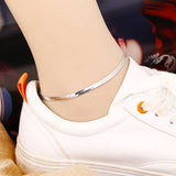 30% Silver Plated Ladies Anklet Female Jewelry Women Summer Gift