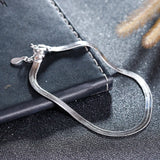 30% Silver Plated Ladies Anklet Female Jewelry Women Summer Gift