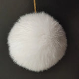 Fur Ball Drop Earrings Gold Hooks Dancing Jewelry