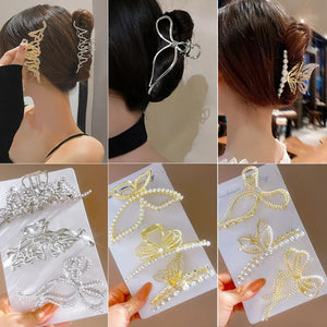 Punk Geometric Butterfly Hair Claw Clip Hair Accessories