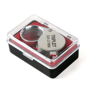 30X Magnifying Glass Metal Frame Portable Handhold Tool for Jewelry & Antiques