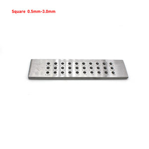 Tungsten Carbide Drawplate Square Shape 30 Holes 0.5-3.0mm