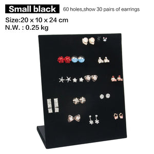 Velvet Stud Earrings Display Rack Pin Ear Ring Jewelry Storage