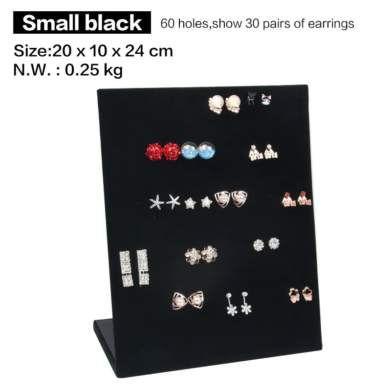 Velvet Stud Earrings Display Rack Pin Ear Ring Jewelry Storage