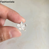 30 pcs -13mm Brass Flower Charms Bead Caps, Double Layer Metal Flowers