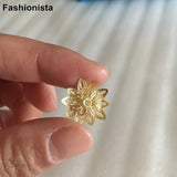 30 pcs 16mm Filigree Small Metal Flower Handmade Craft Accessories