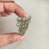 30 pcs 50x40mm Metal Filigree Butterfly Charms in Gold, Silver, Bronze