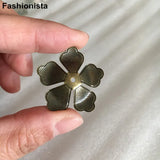 30 pcs Brass Flower Bead Cap, 5-petal Flower Bead Caps, Assorted Colors