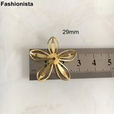 30 pcs Brass Flower Bead Caps 29mm for DIY Jewelry Crafts