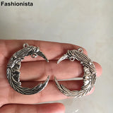 30 pcs Vintage Metal Moon Girl Charms for Earrings Making DIY Jewelry Findings