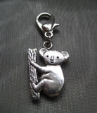 30pcs Koala Animal Dangle Bead Charm Lobster Clasp Bracelets Key Chain Purse