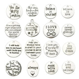 30 pcs Mixed Inspiration Words Charms Pendants for Jewelry Making DIY