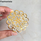 30 pcs Large Flowers 60mm Metal Stamping Sunflower Bead Caps